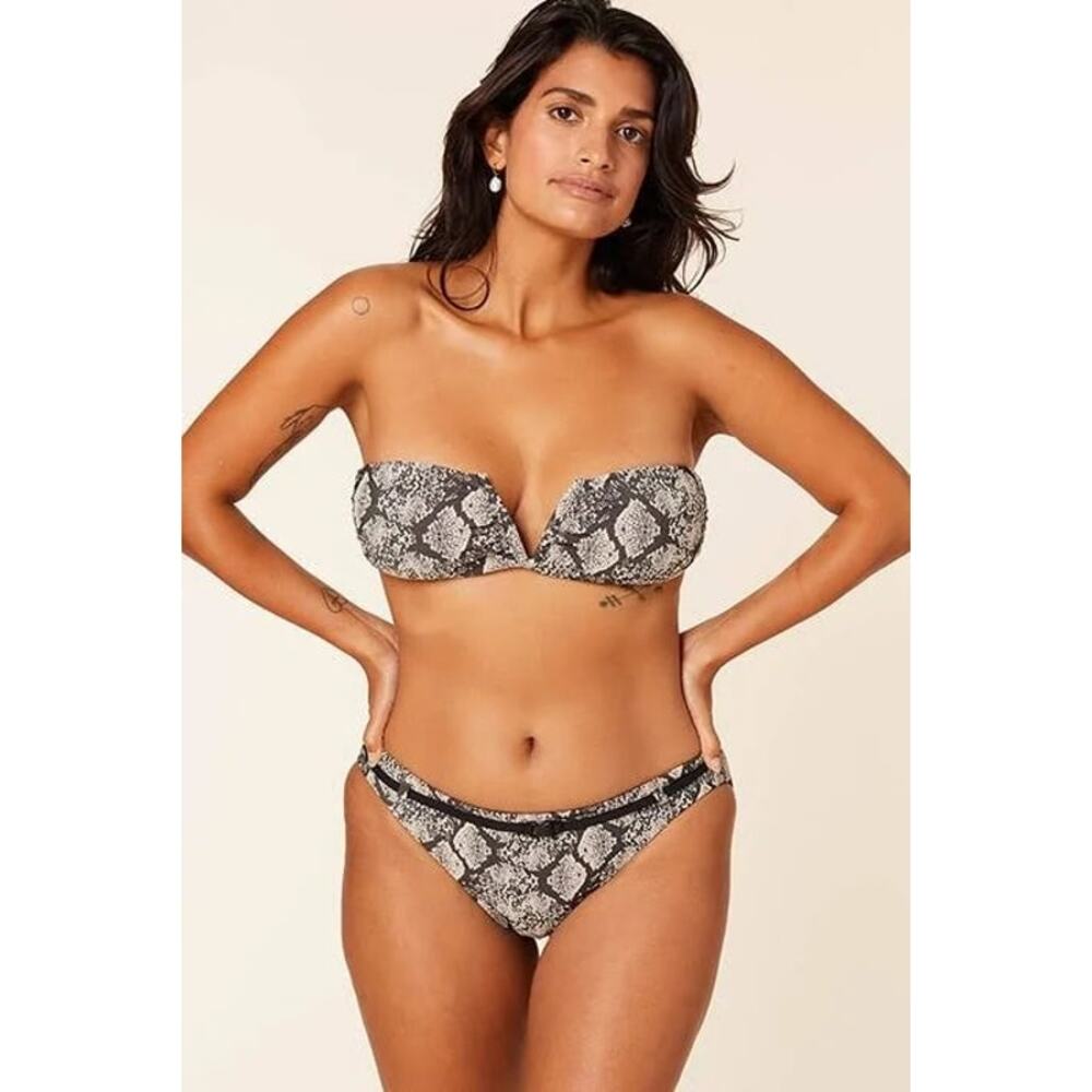 Andie Swim The Scala Top Snake Print Size M NWT